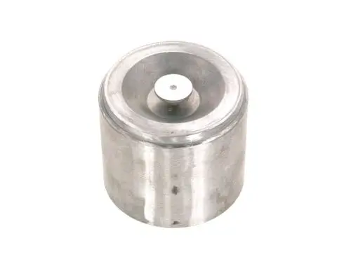 Metallischer Umlenktopf von Bosch mit zentralem Gewindeeinsatz. Die Bauform ist zylindrisch, die Oberfläche ist glatt und hat einen glänzenden Finish.